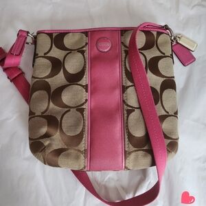 Vintage Coach Signature Crossbody